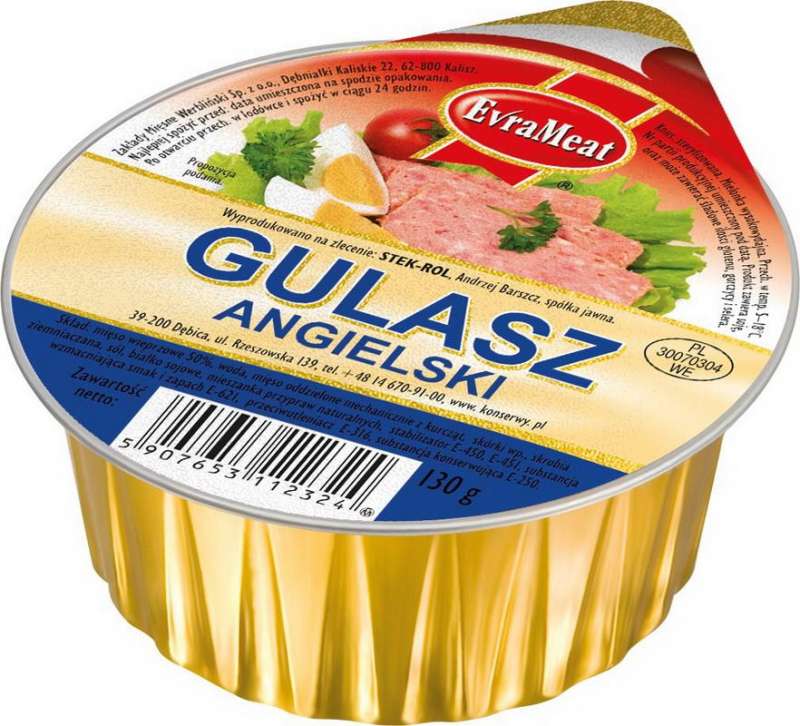 Evra Meat Gulasz Angiel.130g/Alupack/20