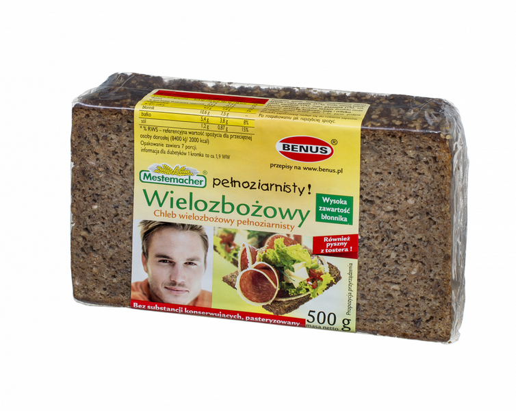 BENUS Chleb wielozbożowy 500g/12